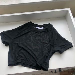 Sakai mesh crop tee small